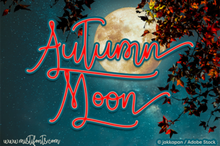 Autumn Moon: A Refined Script Font for Editorial Design