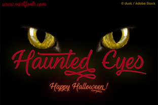 Haunted Eyes: A Spooky Script Font That Elevates Your Halloween Crafts